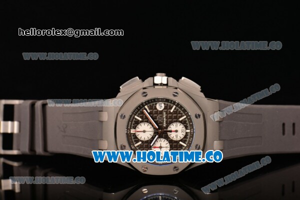 Audemars Piguet Royal Oak Offshore Chrono Miyota Quartz Steel Case with Coffee Dial and White Stick Markers (EF) - Click Image to Close